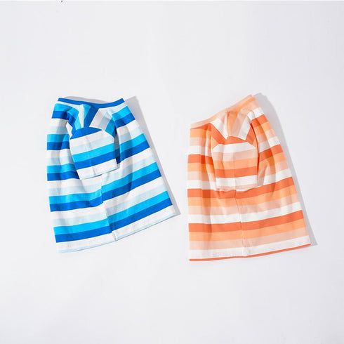 Boys' And Girls' Short Sleeve Stripe Smiley Face T-shirt